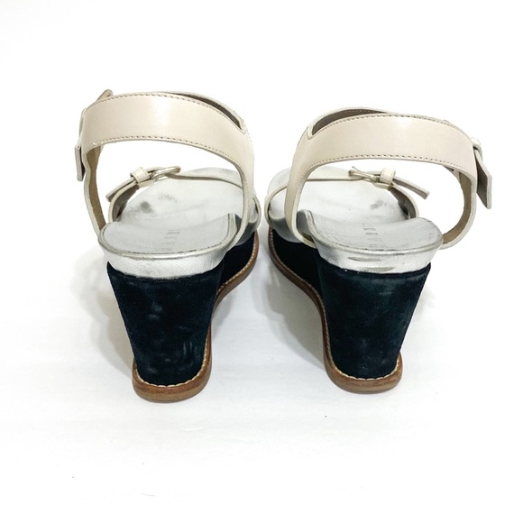 Marni Made In Italy Leather Platform Wedge Chunky Heel Open Toe Sandals Sz 39 - Picture 4 of 9